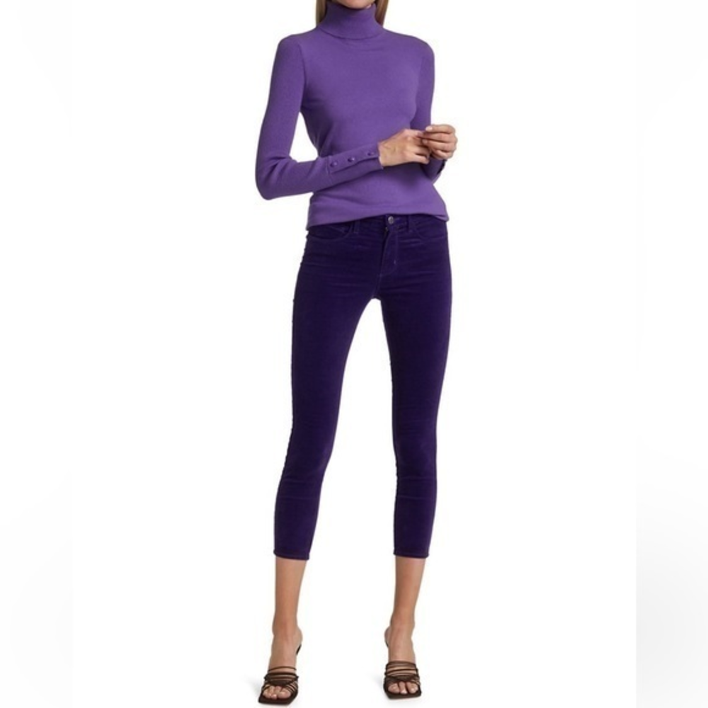 L'AGENCE Margot HR Skinny-Amethyst Velvet‎ Jean  Size 24 Purple Jean